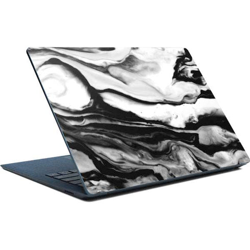 Black and White Marble Ink Surface Laptop Skin